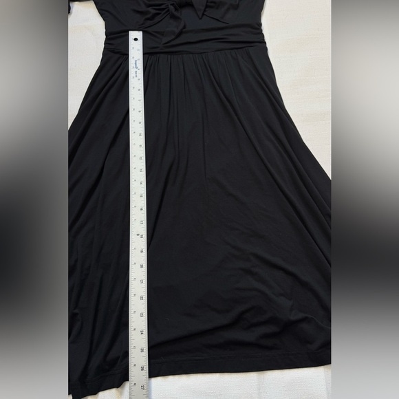 Meave Forever Sweetheart Asymmetrical Fit & Flare Front Bow  Black Dress Small - Picture 9 of 11